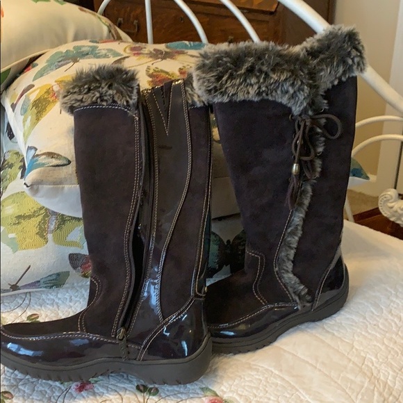 BOOTS SPARTA FUR TRIMMED BROWN LEATHER 🥾 - Picture 1 of 5